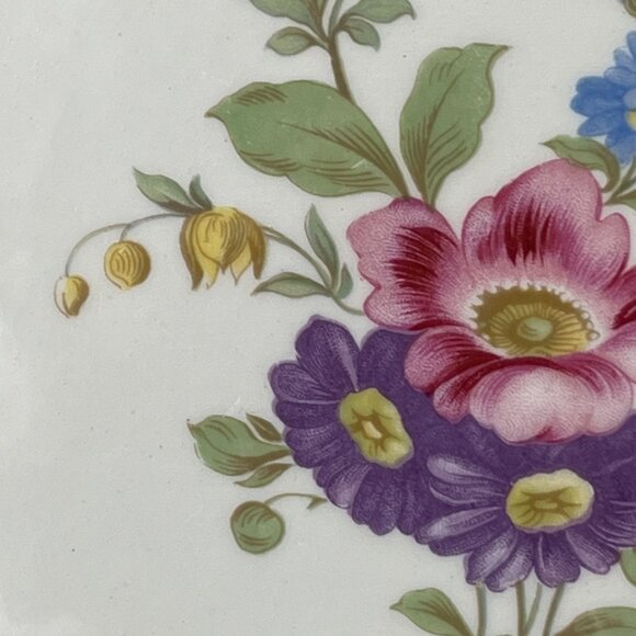 Wade England Royal Victoria Blue Floral Display Collectible Plate Botanical - Picture 5 of 10